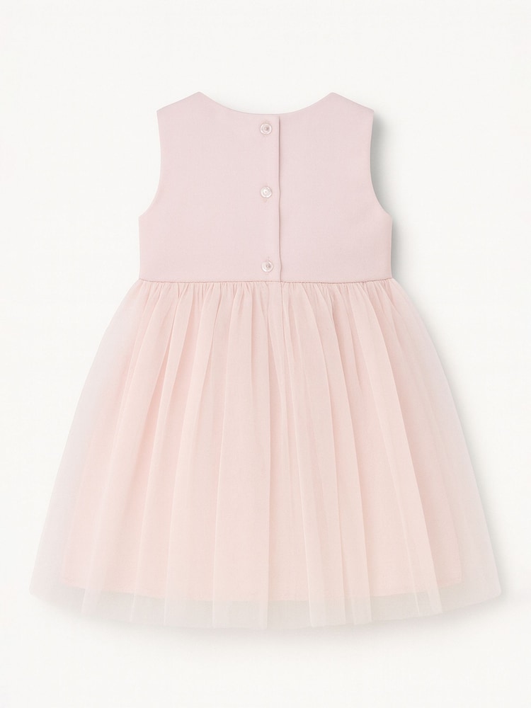 Angel & Rocket Pink Juno Blush Flower Waist Dress - Image 6 of 6 Angel & Rocket Pink Juno Blush Flower Waist Dress - Image 6 of 6