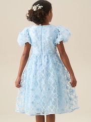 Angel & Rocket Blue Francine Embellished Puff Sleeve Dress - Image 2 of 8