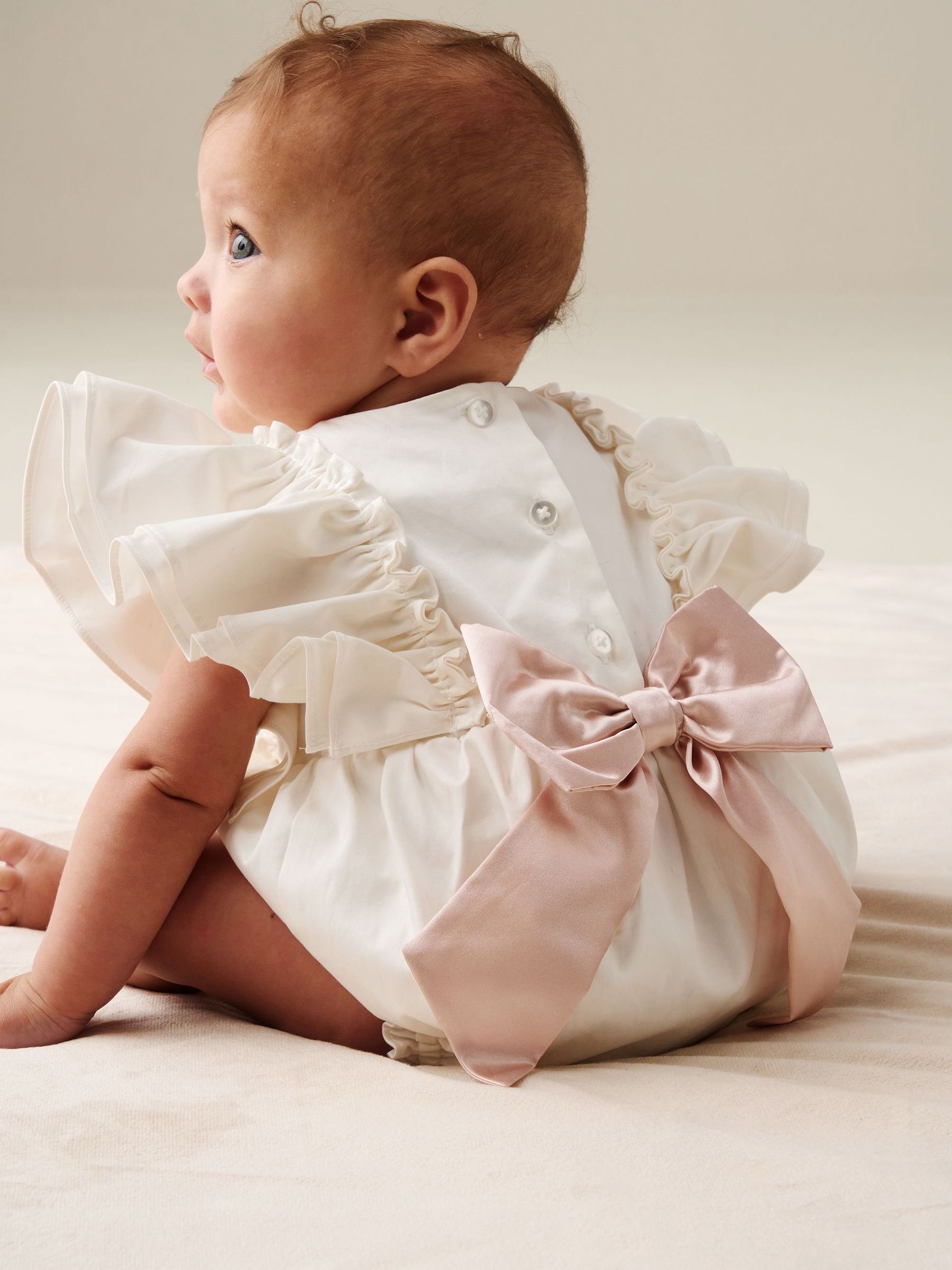Buy Angel & Rocket White Lily Double Frill Sleeve Romper from Next