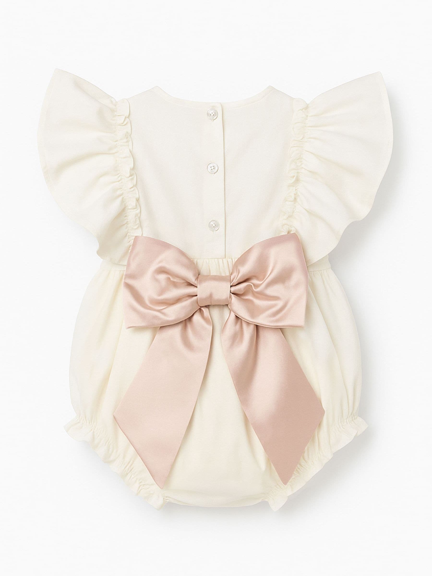 Buy Angel & Rocket White Lily Double Frill Sleeve Romper from the