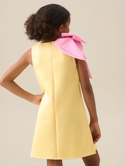 Angel & Rocket Yellow Thea Oversized Bow Shoulder Dress - Image 3 of 7