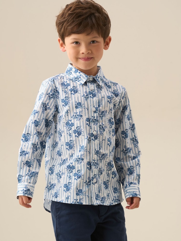 Angel & Rocket Ollie Stripe Floral Shirt - 圖片 1,共 4 Angel & Rocket Ollie Stripe Floral Shirt - 圖片 1,共 4