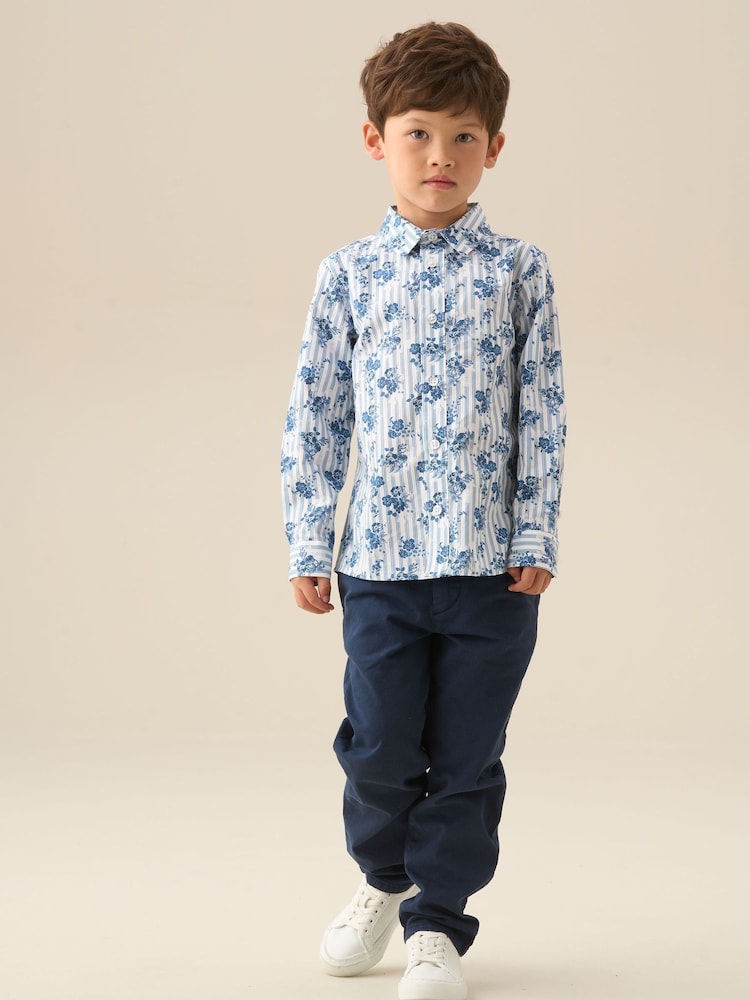 Angel & Rocket Ollie Stripe Floral Shirt - 圖片 2,共 4 Angel & Rocket Ollie Stripe Floral Shirt - 圖片 2,共 4