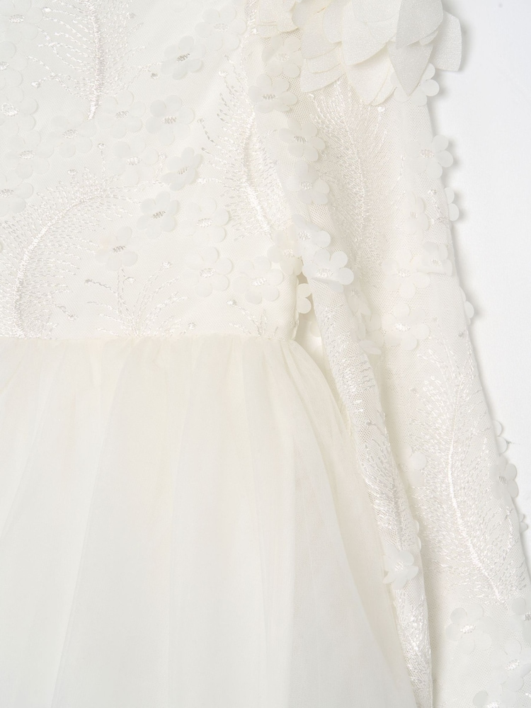 Angel & Rocket White Gabrielle Embellished Mesh Dress - Image 7 of 7