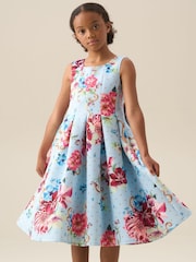 Angel & Rocket Blue Lola Pleated Fitted Dress - Image 3 of 7
