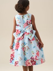 Angel & Rocket Blue Lola Pleated Fitted Dress - Image 4 of 7