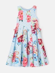 Angel & Rocket Blue Lola Pleated Fitted Dress - Image 5 of 7