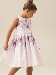 Angel & Rocket Pink Elisa Print Bow Back Dress - Image 11 of 18