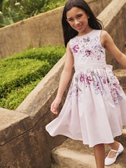 Angel & Rocket Pink Elisa Print Bow Back Dress - Image 9 of 18