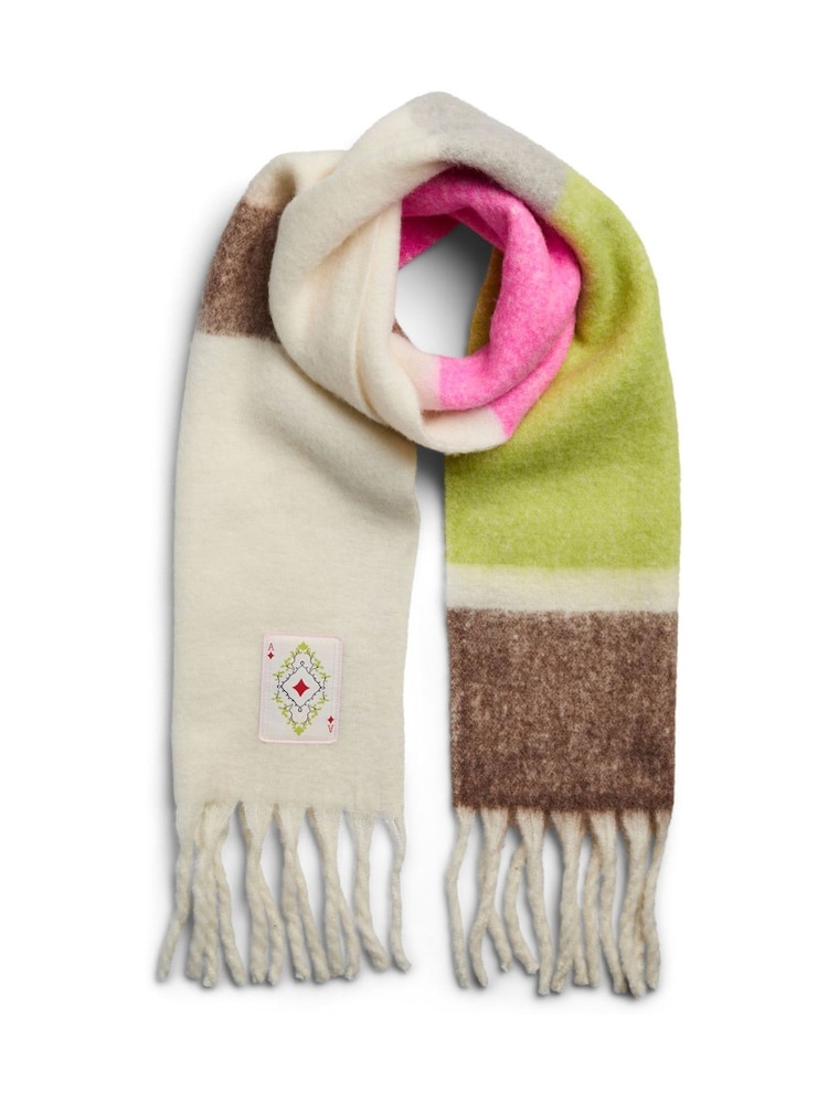 PIECES White Wool Scarf - Image 1 of 1 PIECES White Wool Scarf - Image 1 of 1