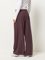 PixieGirl Petite Red Pinstripe Palazzo Wide Leg Trousers - Image 3 of 5