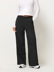 PixieGirl Petite Black Scuba Crepe Wide Leg Trousers - Image 2 of 5