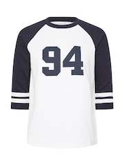 PixieGirl Petite Blue Raglan Sleeve V Neck 94 Sweat Top - Image 5 of 5