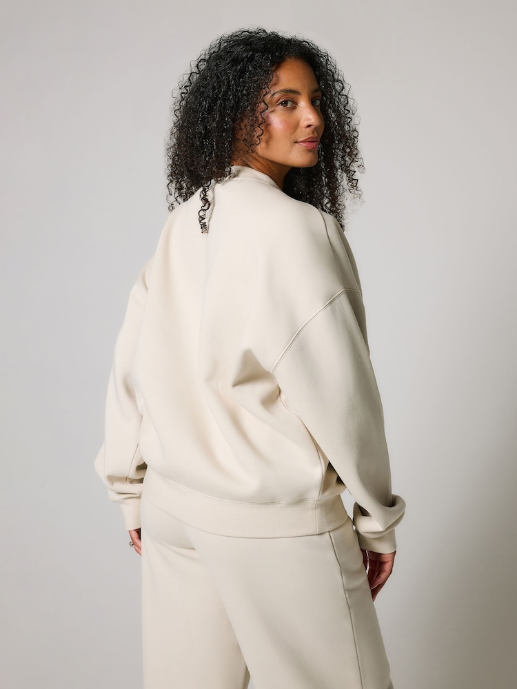 LOVALL Natural Long Sleeve Oversized Sweatshirt - Image 2 of 4