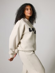 LOVALL Natural Long Sleeve Oversized Sweatshirt - Image 3 of 4