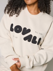 LOVALL Natural Long Sleeve Oversized Sweatshirt - Image 4 of 4