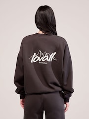 LOVALL Brown ALL SZN Oversized Sweatshirt - Image 2 of 5