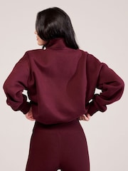 LOVALL Red Heavyweight 1/4 Zip Sweatshirt - Image 3 of 5