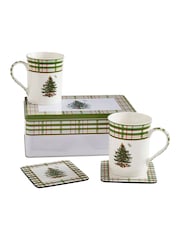 Spode 5 Piece Multi Christmas Tree 2025 Annual Mug & Tin Set - Image 4 of 6