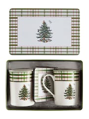 Spode 5 Piece Multi Christmas Tree 2025 Annual Mug & Tin Set - Image 6 of 6