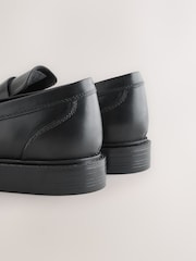 Black Leather Slip on School Shoes - Image 4 of 5