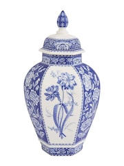 Spode Blue White Italian Floral Vase - Image 2 of 6