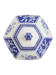 Spode Blue White Italian Floral Vase - Image 4 of 6