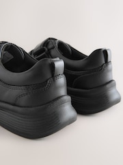 Black Football Leather Touch Fastening School Shoes - Image 4 of 5