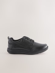 Black Extra Wide Fit (H) School Leather Lace-Up Shoes - Image 2 of 5