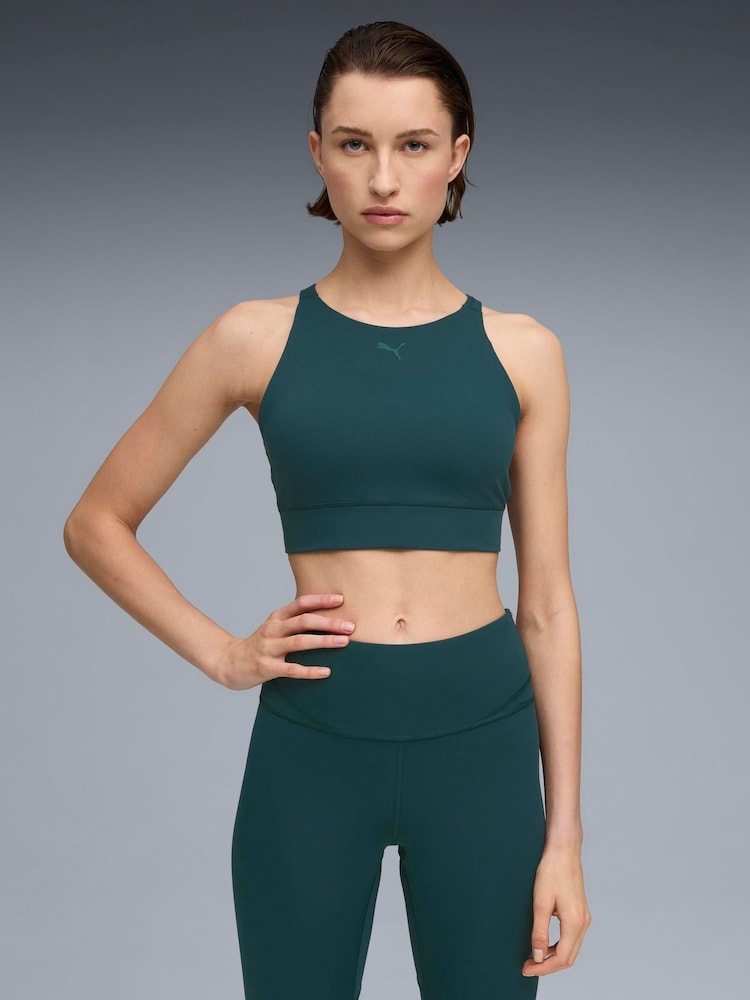 Puma Green Shapeluxe High Neck Sports Bra - Image 1 of 5