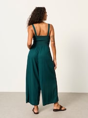 FatFace Ruby Teal Blue Petite Jumpsuit - Image 2 of 5