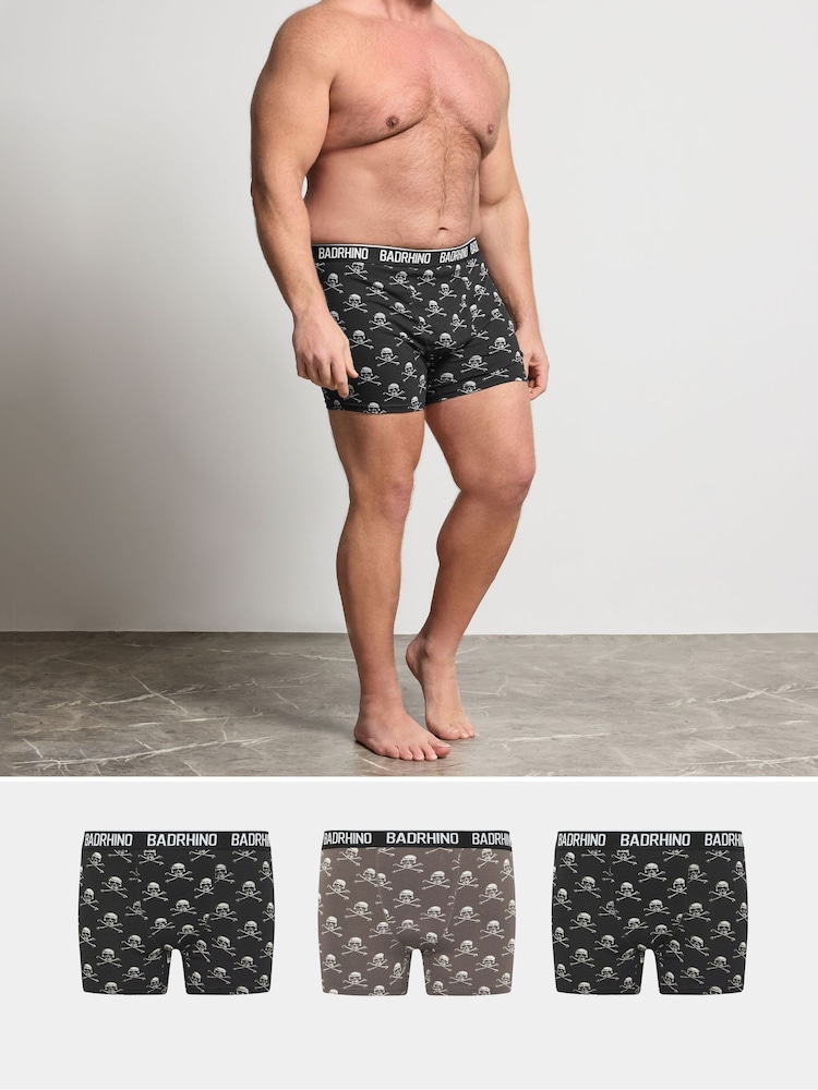 BadRhino Big & Tall Black Boxers 3 Pack - Image 1 of 6