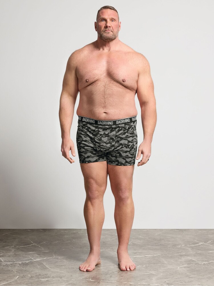 BadRhino Big & Tall Black Camo Boxers 3 Pack - Image 2 of 6