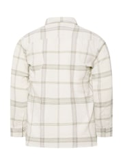 BadRhino Big & Tall Brown Check Seersucker Long Sleeve Shirt - Image 6 of 6