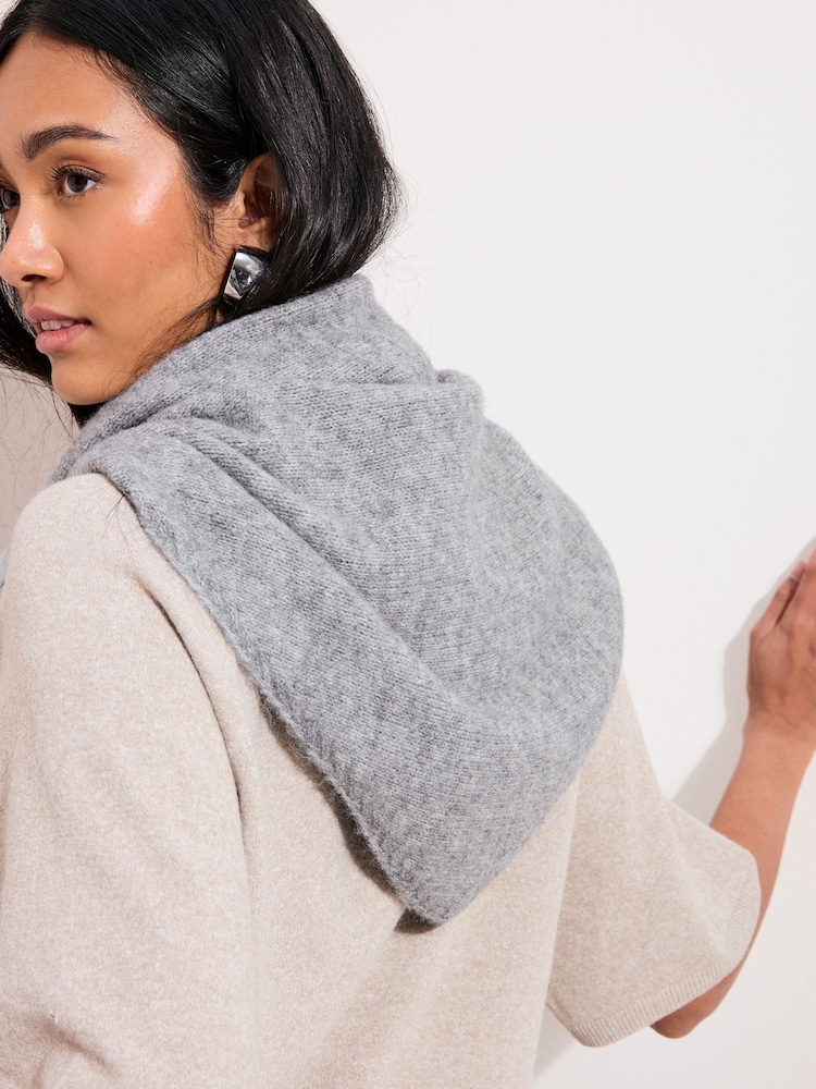 Friends Like These Grey Oversized Brushed Triangle Scarf - Image 2 of 6