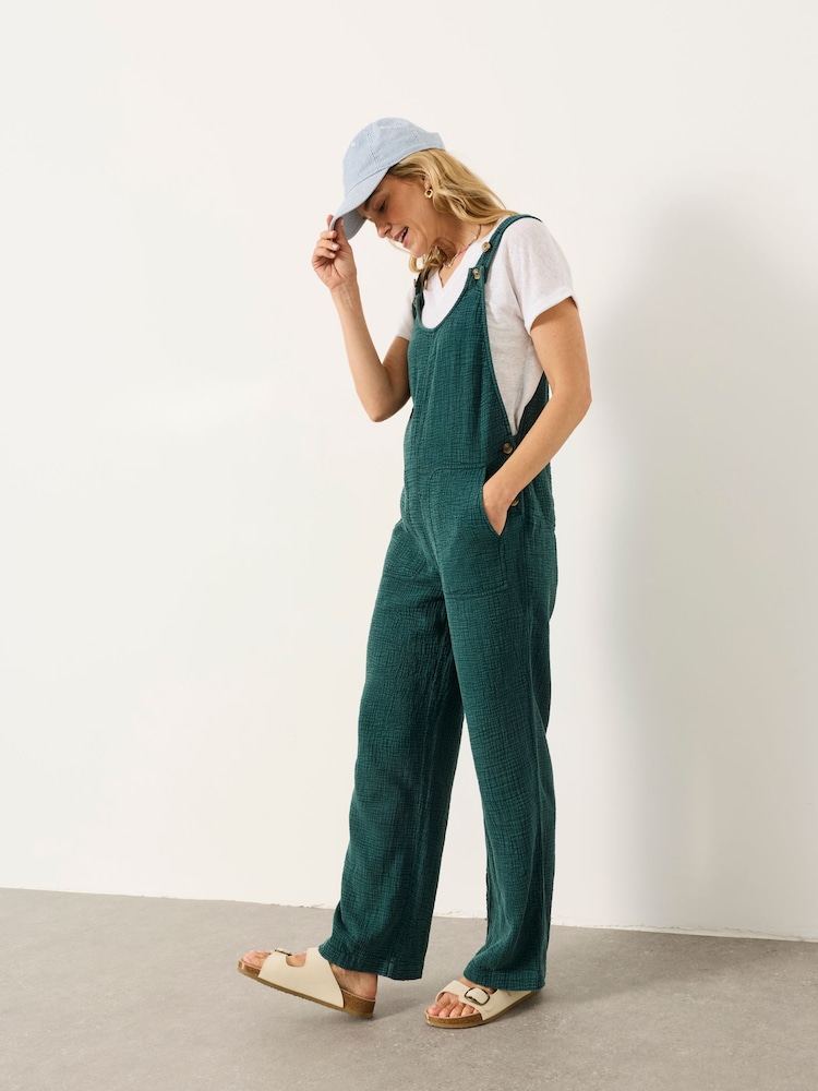 FatFace Teal Blue Petite Raffles Jumpsuit - Image 1 of 6