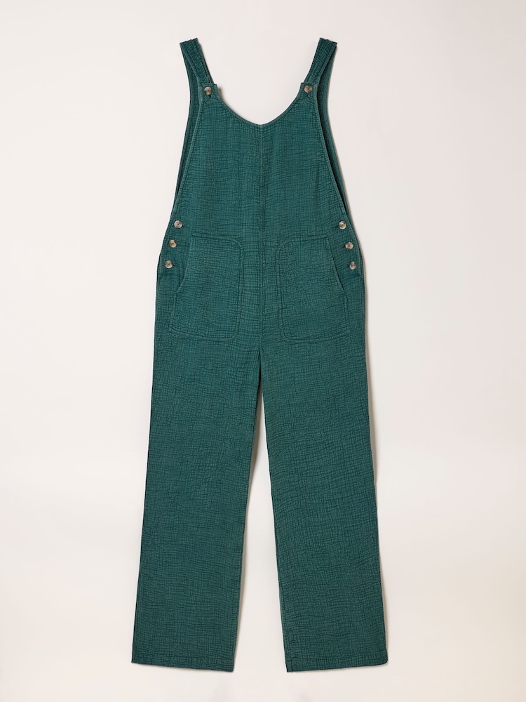FatFace Teal Blue Petite Raffles Jumpsuit - Image 6 of 6