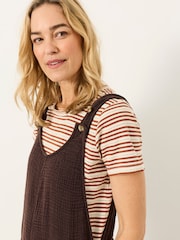 FatFace Chocolate Brown Petite Raffles Jumpsuit - Image 3 of 6