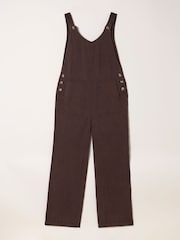 FatFace Chocolate Brown Petite Raffles Jumpsuit - Image 6 of 6