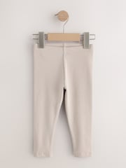 Brown/Grey Ribbed Leggings 5 Pack (3mths-7yrs) - Image 2 of 10