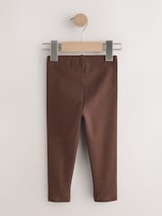 Brown/Grey Ribbed Leggings 5 Pack (3mths-7yrs) - Image 4 of 10