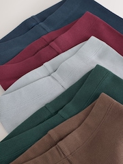 Blå/Grön - Ribbstickade Leggings 5 -paket (3månader-7år) - Bild 9 av 9
