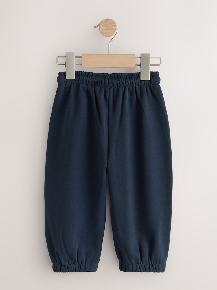 Blue/Navy Wide Cuffed Joggers 3 Pack (3mths-7yrs) - Image 2 of 7