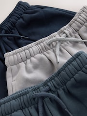 Blue/Navy Wide Cuffed Joggers 3 Pack (3mths-7yrs) - Image 6 of 7