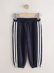Navy/Green Cuffed Side Stripe Joggers 2 Pack (3mths-7yrs) - Image 2 of 6