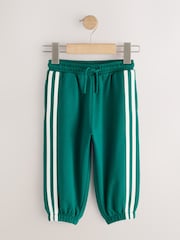 Navy/Green Cuffed Side Stripe Joggers 2 Pack (3mths-7yrs) - Image 4 of 6