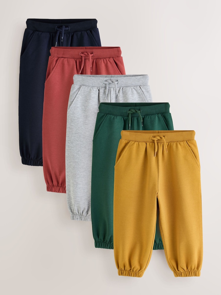 Multi Bright Regular Fit Joggers 5 Pack (3mths-7yrs) - Image 1 of 9 Multi Bright Regular Fit Joggers 5 Pack (3mths-7yrs) - Image 1 of 9