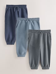 Black/Grey Regular Fit Soft Touch Jersey Joggers (3mths-7yrs) - Image 1 of 7