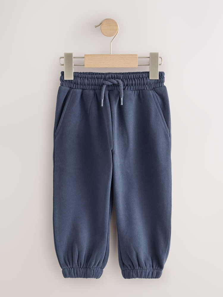 Black/Grey Regular Fit Soft Touch Jersey Joggers (3mths-7yrs) - Image 2 of 7