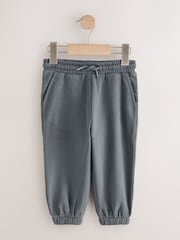 Black/Grey Regular Fit Soft Touch Jersey Joggers (3mths-7yrs) - Image 3 of 7
